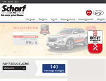 Tablet Screenshot of hyundai-scharf.de